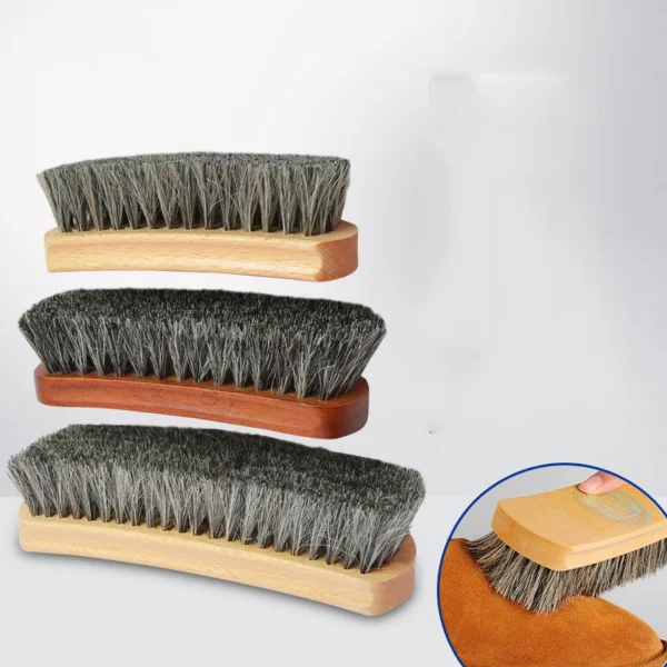 Horse Hair Brush for Suede Shoes Cleaning - Image 4