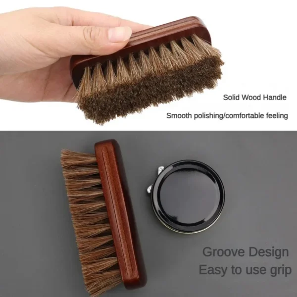 Horse Hair Brush for Car Interior & Leather Cleaning - Image 3