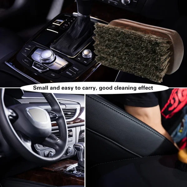 Horse Hair Brush for Car & Leather Cleaning - Image 2