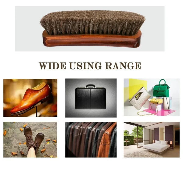 Horse Hair Brush for Shoe Polishing & Cleaning - Image 5