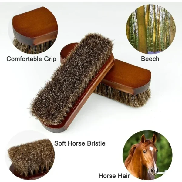 Horse Hair Brush: Leather & Textile Cleaning Tool - Image 2