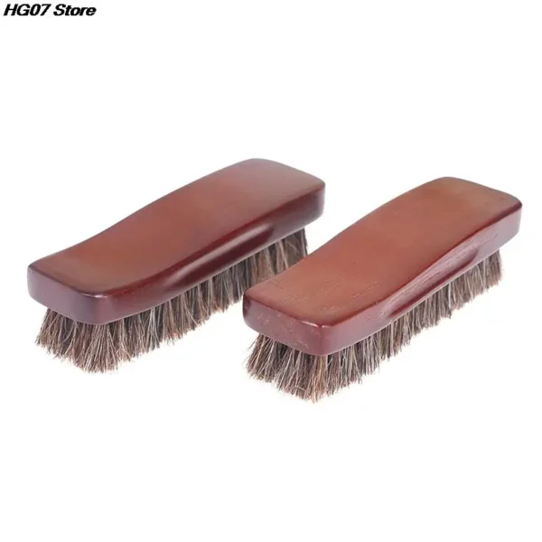 Horse Hair Brush for Shoe & Boot Polish Care - Image 5