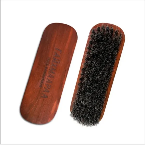 Horse Hair Brush for Shoe Polishing & Cleaning - Image 3