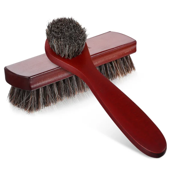 Horse Hair Brush - 2 Pcs Shoe Cleaning & Polishing Kit - Image 2