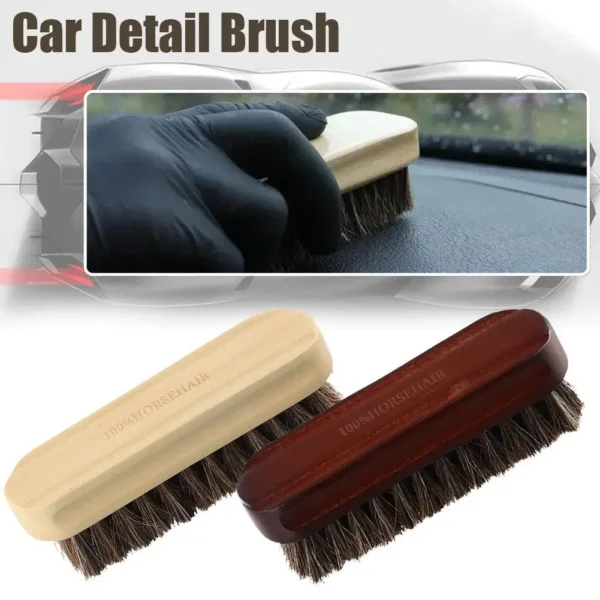 Horse Hair Brush for Leather and Car Detailing