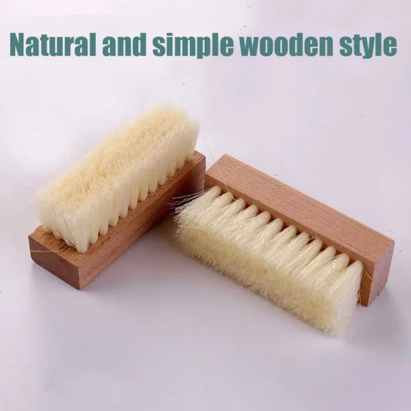 Horse Hair Brush & Wood Bristle Shoe Cleaning Brush - Image 4