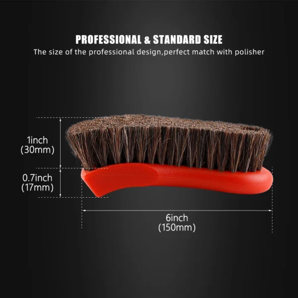 Horse Hair Brush for Car Interior Cleaning & Detailing - Image 3