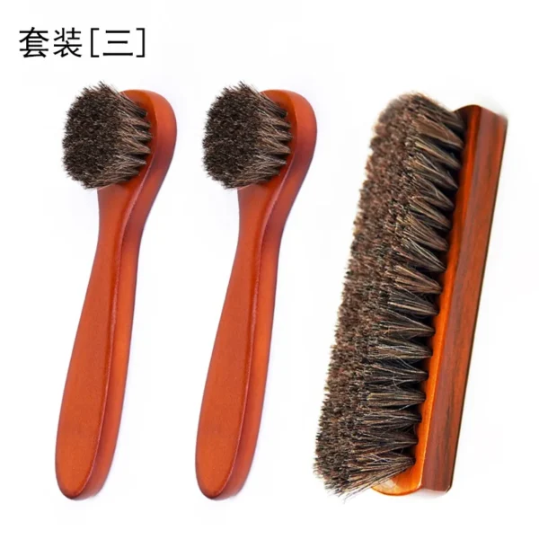 Horse Hair Brush Set for Shoes & Leather Polishing - Image 6