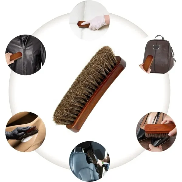 Horse Hair Brush: Leather & Textile Cleaning Tool - Image 3