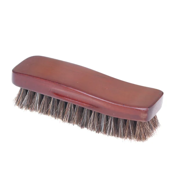 Horse Hair Brush for Shoe Polish, Wood Handle - Image 2