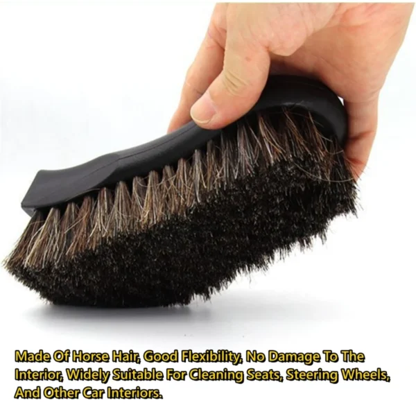 Horse Hair Brush for Leather & Car Interior Cleaning - Image 4