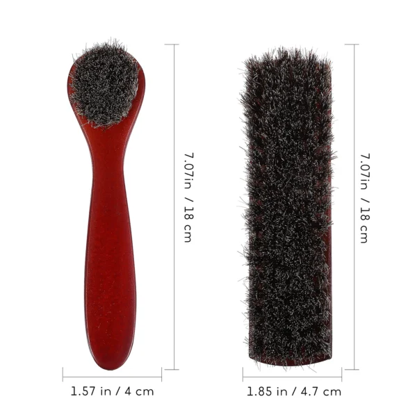 Horse Hair Brush - 2 Pcs Shoe Cleaning & Polishing Kit - Image 4