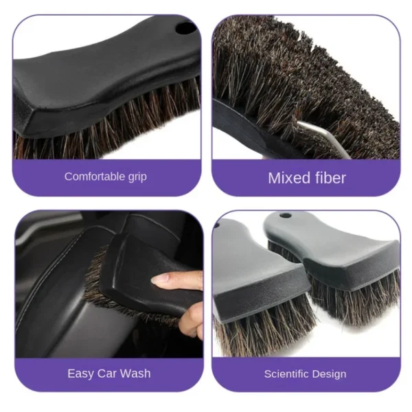 Horse Hair Brush For Leather And Textile Cleaning - Image 3