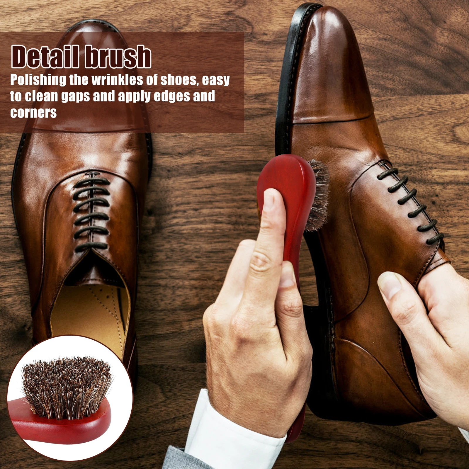 Horse Hair Brush Kit for Shoe & Leather Polishing - Image 5