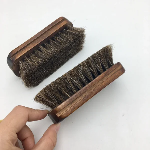 Horse Hair Brush for Shoes Polishing & Cleaning - Image 2