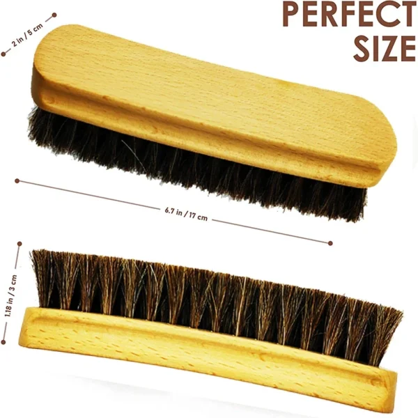 Horse Hair Brush for Leather & Upholstery Cleaning - Image 2