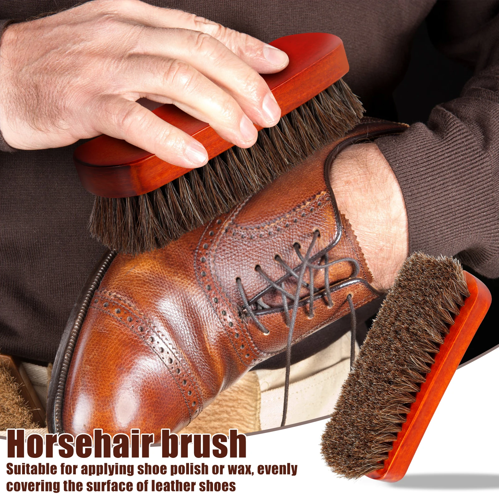 Horse Hair Brush Kit for Shoe & Leather Polishing - Image 4