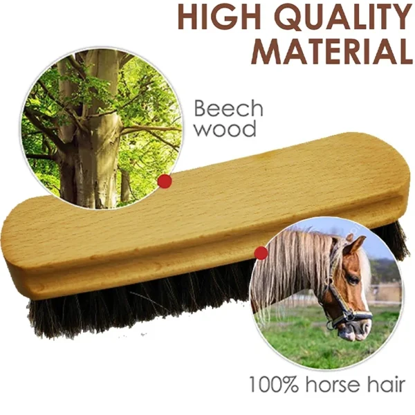 Horse Hair Brush for Leather & Upholstery Cleaning - Image 3