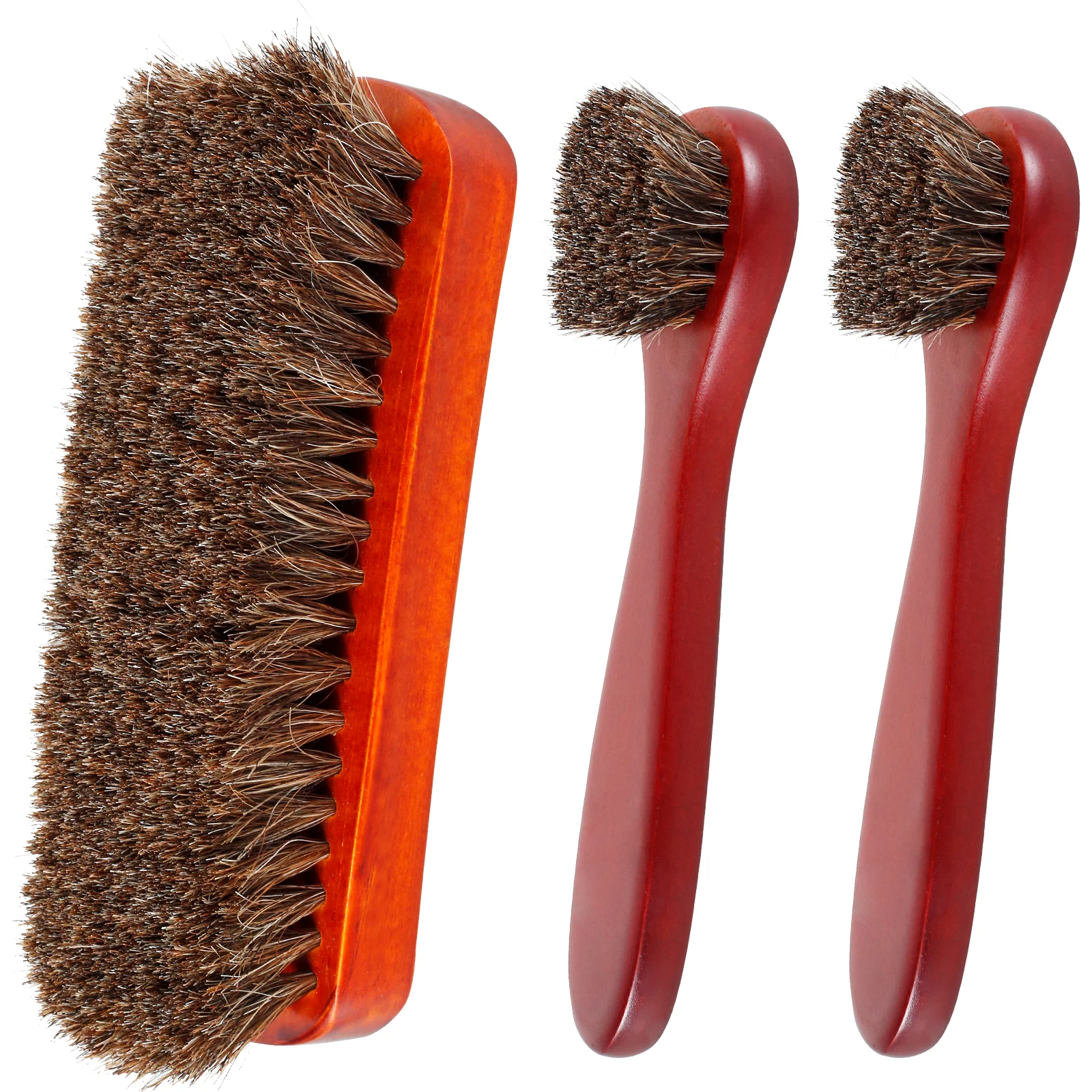 Horse Hair Brush Kit for Shoe & Leather Polishing