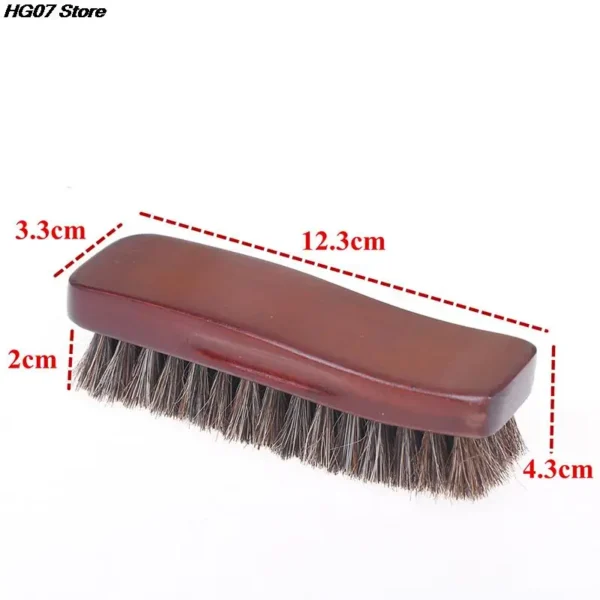 Horse Hair Brush for Shoe & Boot Polish Care - Image 4