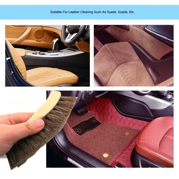 Horse Hair Brush for Car Interior & Leather Cleaning - Image 5