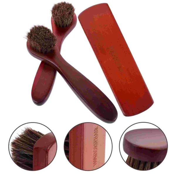 Horse Hair Brush Saddle Soap Boot & Shoe Care Kit - Image 5